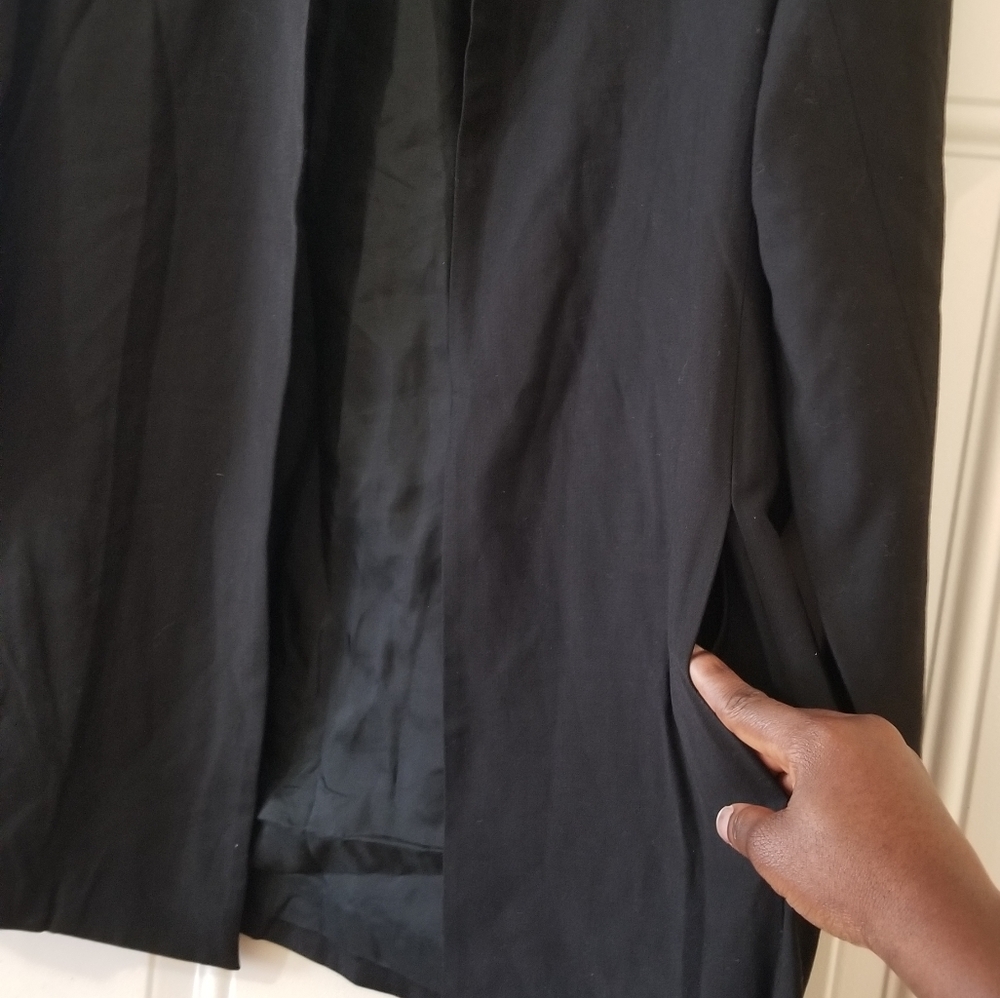 Vintage Eileen Fisher Open Front Black Blazer - Picture 5 of 7